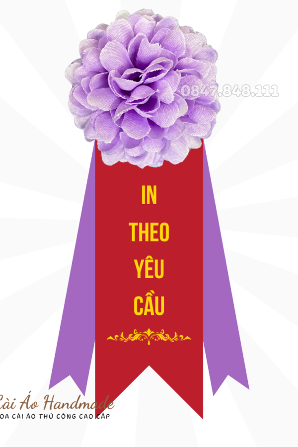 Hoa cài áo sự kiện in theo yêu cầu Hoa cài áo sự kiện in theo yêu cầu