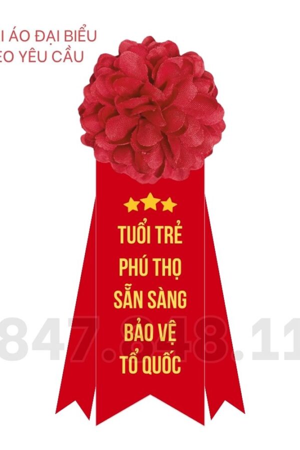 Hoa cài áo thanh niên nhập ngũ