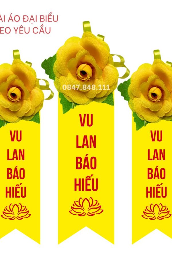 Hoa Cài Áo Vu Lan Vàng