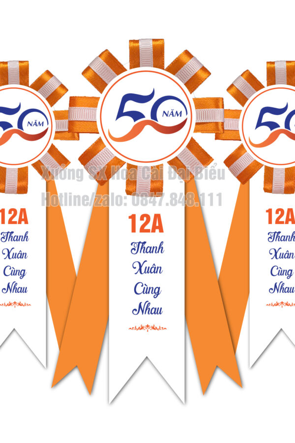 Hoa Cài Áo Kỷ Niệm 50 Năm Hoa cài áo 50 năm